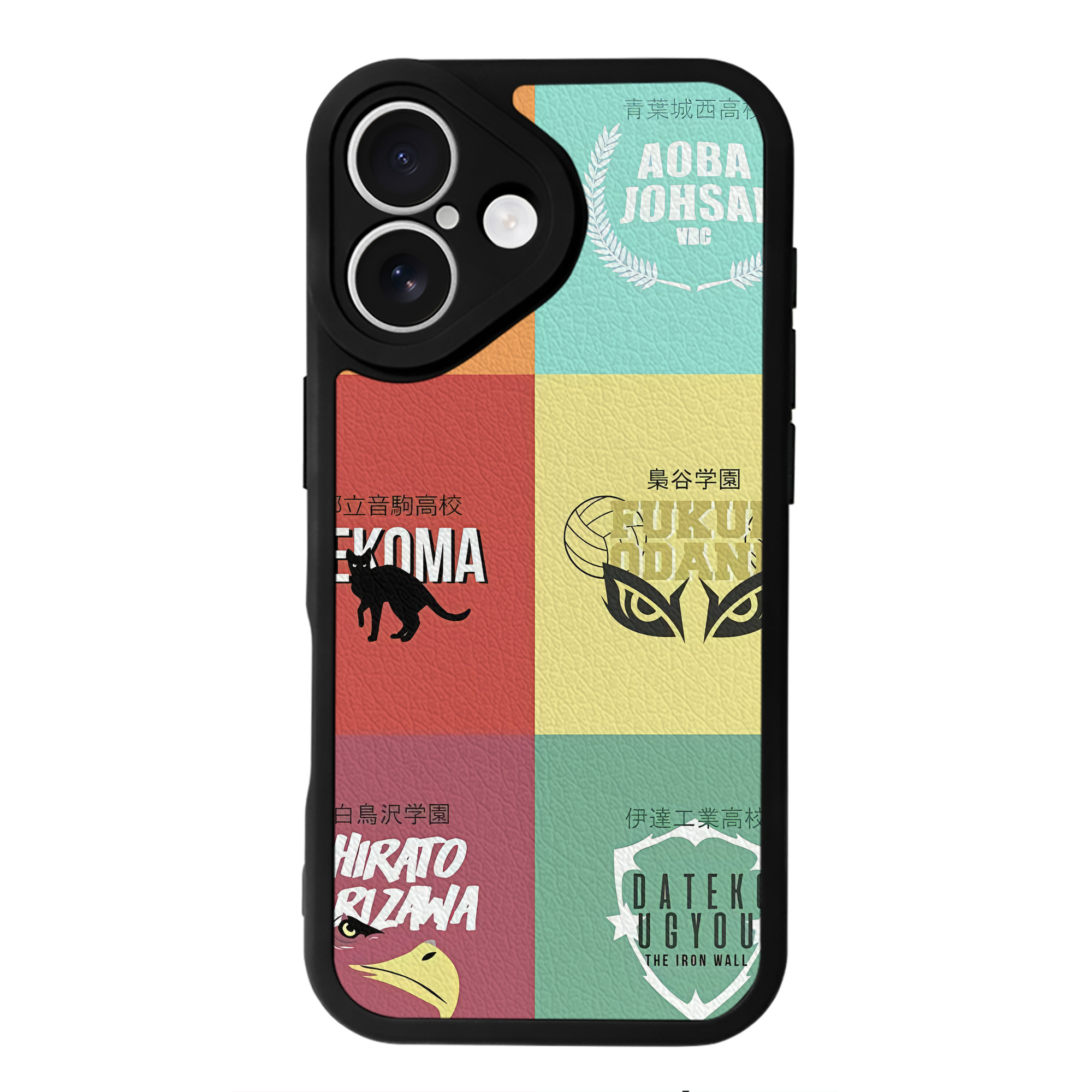 （画像用） ハイキュー!! Haikyu!! 【iPhone 16シリーズ対応】シリコンスマホケース（レザー調） 材質：シリコン